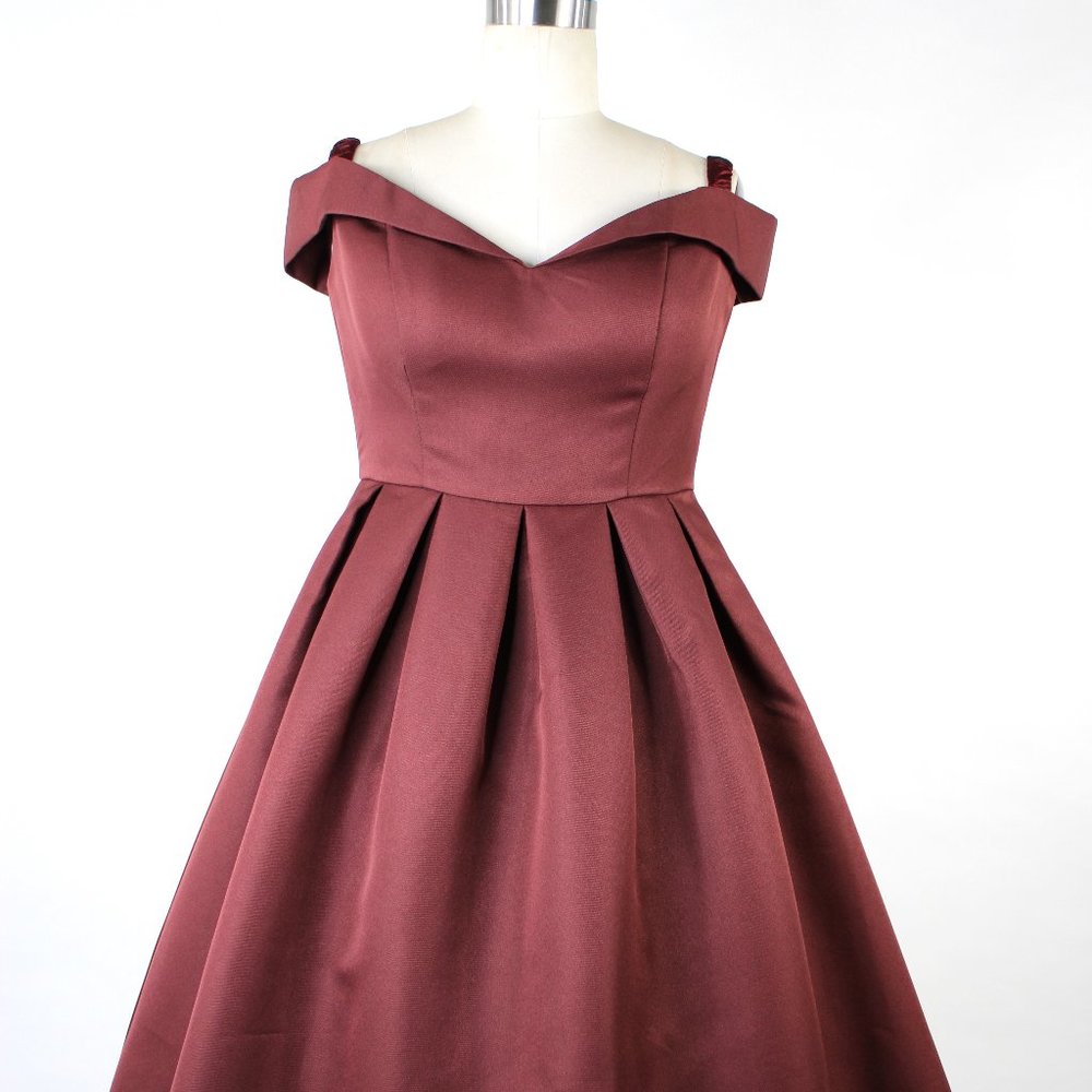 1950's Retro Burgendy Dress